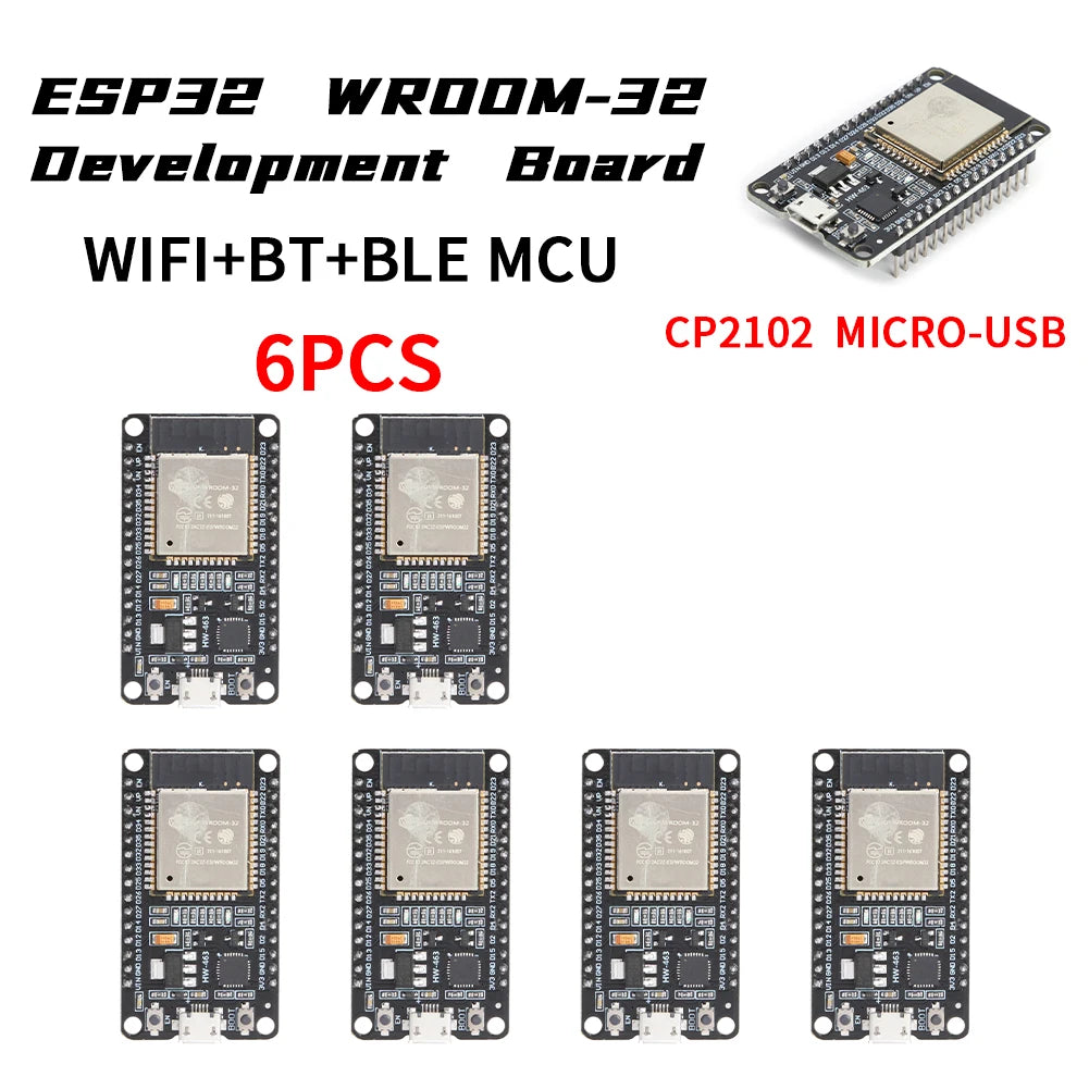 1-10PCS ESP32 WROOM-32 Development Board TYPE-C CH340C/ CP2102 WiFi+Bluetooth Ultra-Low Ultra-Low Power Consumption Module