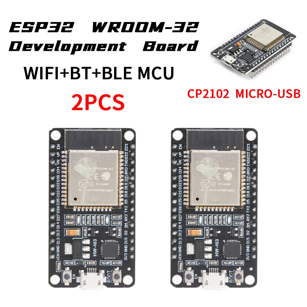 1-10PCS ESP32 WROOM-32 Development Board TYPE-C CH340C/ CP2102 WiFi+Bluetooth Ultra-Low Ultra-Low Power Consumption Module