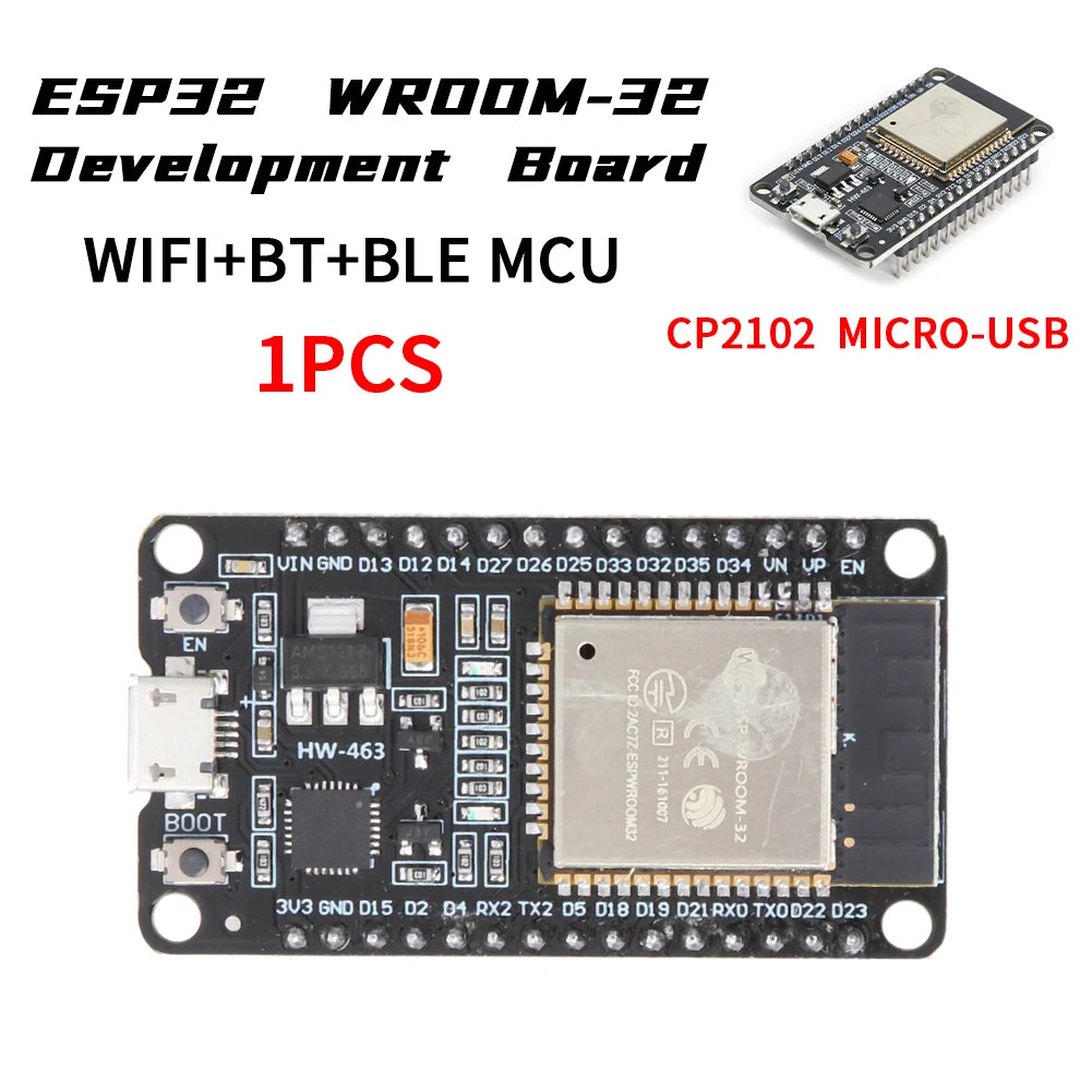 1-10PCS ESP32 WROOM-32 Development Board TYPE-C CH340C/ CP2102 WiFi+Bluetooth Ultra-Low Ultra-Low Power Consumption Module