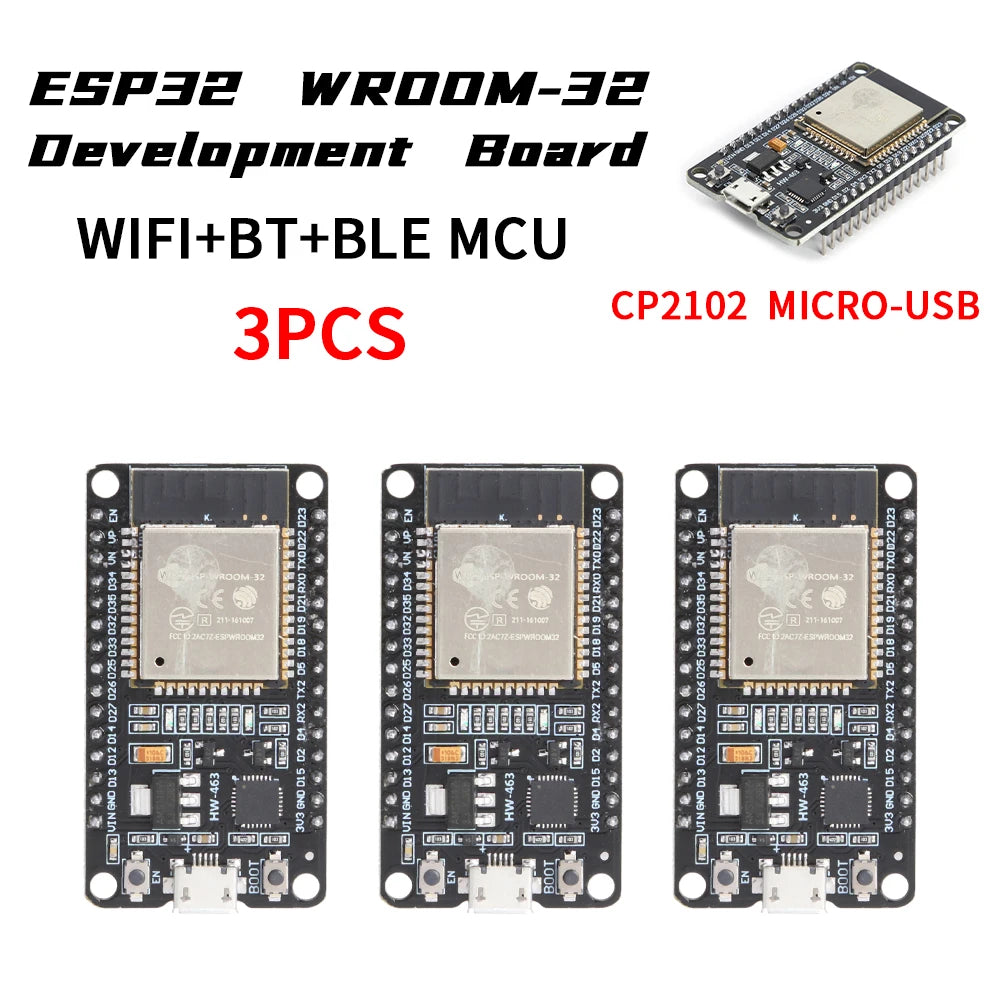 1-10PCS ESP32 WROOM-32 Development Board TYPE-C CH340C/ CP2102 WiFi+Bluetooth Ultra-Low Ultra-Low Power Consumption Module