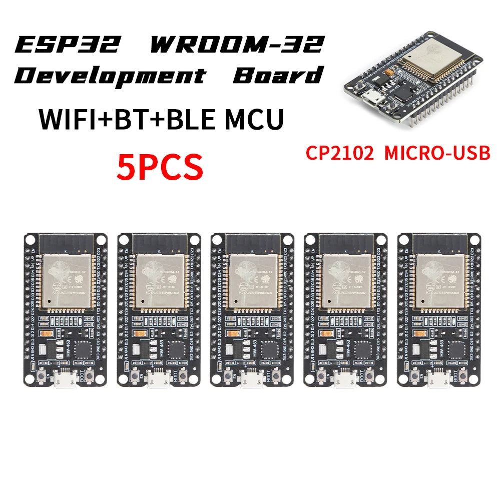 1-10PCS ESP32 WROOM-32 Development Board TYPE-C CH340C/ CP2102 WiFi+Bluetooth Ultra-Low Ultra-Low Power Consumption Module
