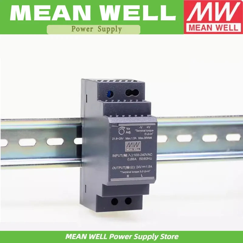 Mean Well HDR 24W 12V 2A DC Powertransformer