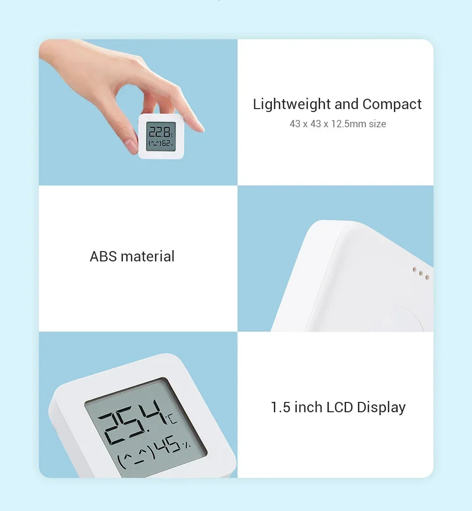 XIAOMI Mijia Bluetooth-compatible Desktop Thermometer 2 Wireless Smart Sensor Temperature Humidity Monitor Battery Included