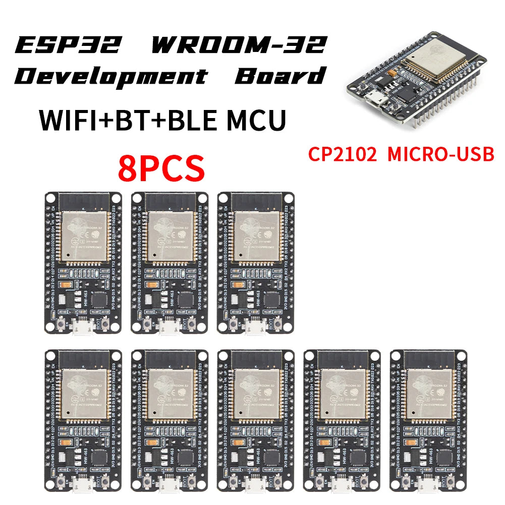 1-10PCS ESP32 WROOM-32 Development Board TYPE-C CH340C/ CP2102 WiFi+Bluetooth Ultra-Low Ultra-Low Power Consumption Module