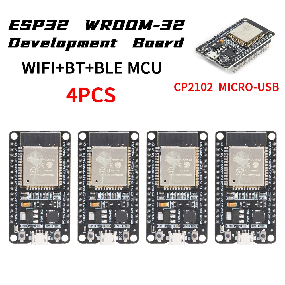 1-10PCS ESP32 WROOM-32 Development Board TYPE-C CH340C/ CP2102 WiFi+Bluetooth Ultra-Low Ultra-Low Power Consumption Module