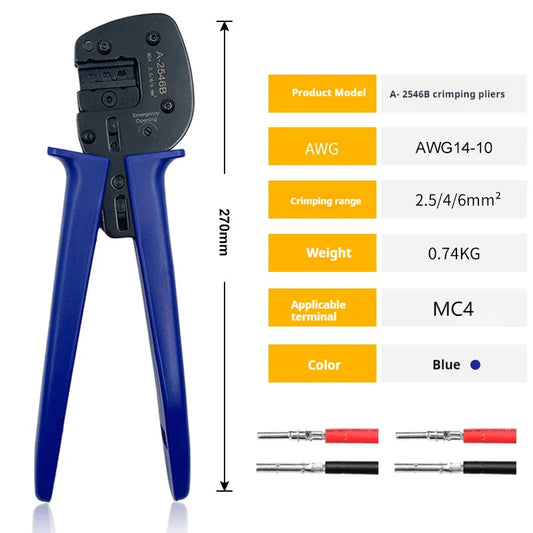 MC4 Connector Ratchet Crimper  with 1 Pair Wrench Spanners