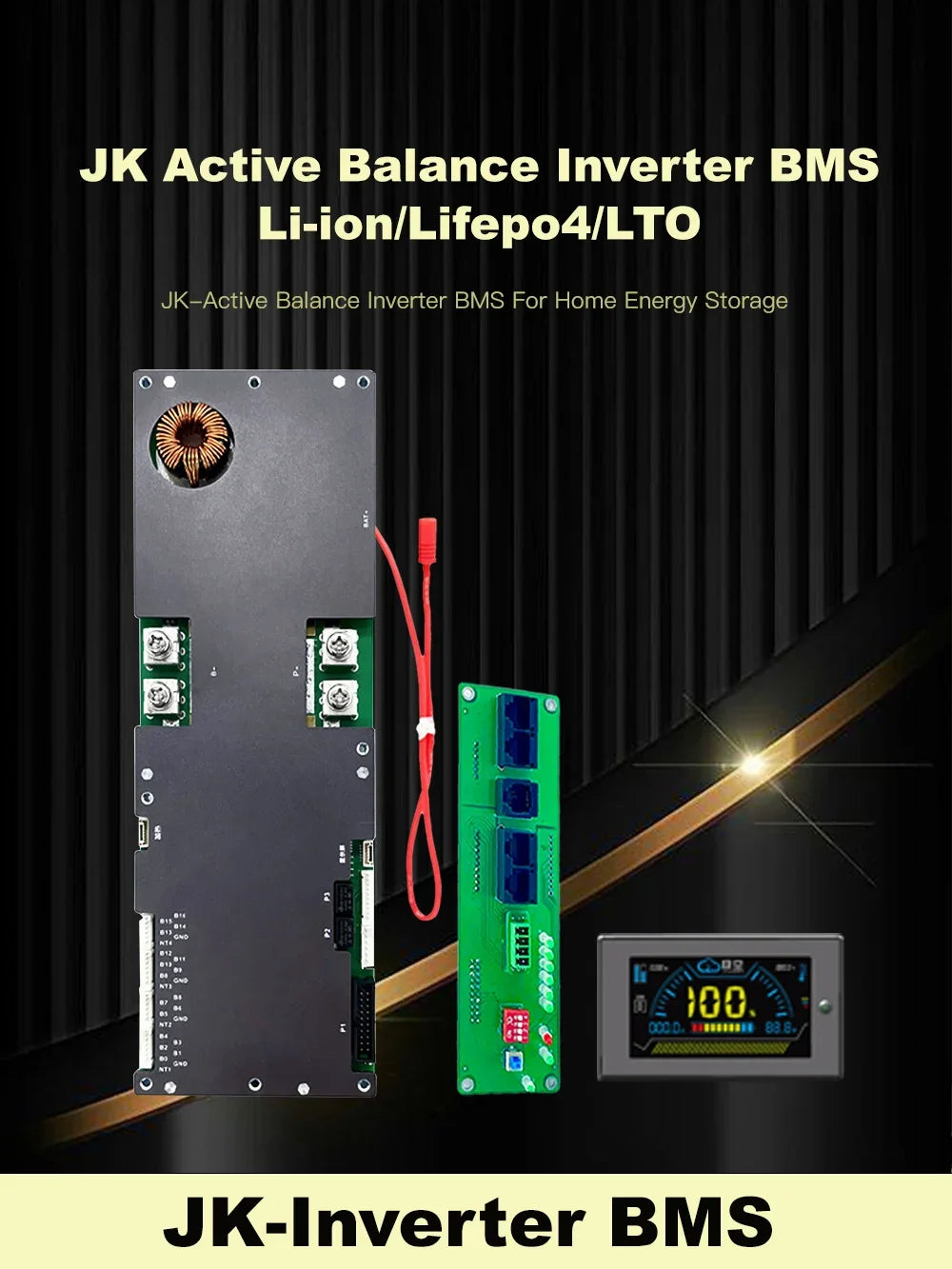 JKBMS NEW PB2A16S20PN V19 Smart Inverter BMS 8S-16S 24V 48V 200A