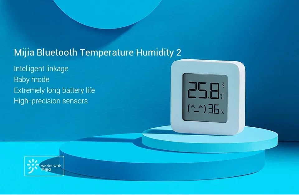 XIAOMI Mijia Bluetooth-compatible Desktop Thermometer 2 Wireless Smart Sensor Temperature Humidity Monitor Battery Included