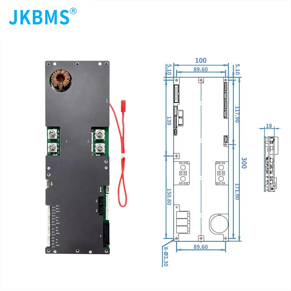 JKBMS NEW PB2A16S20PN V19 Smart Inverter BMS 8S-16S 24V 48V 200A