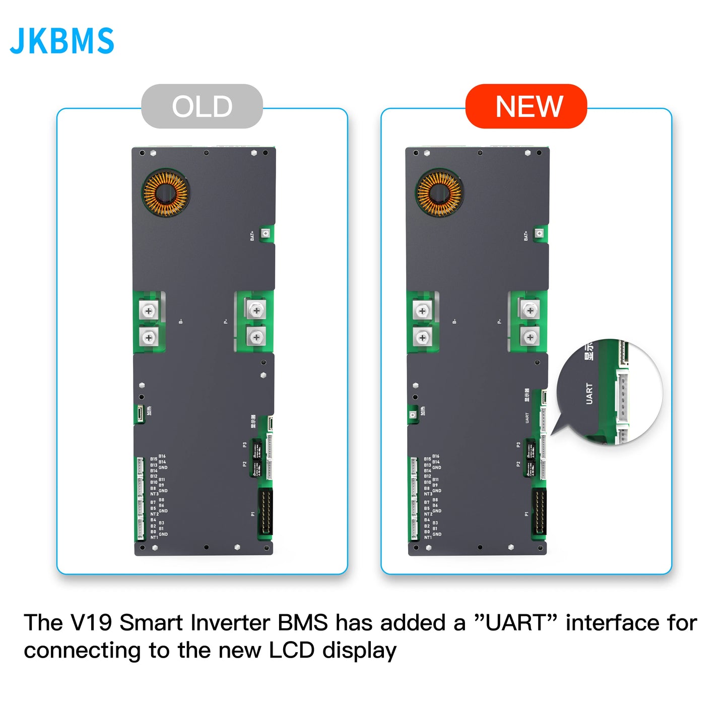 JKBMS NEW PB2A16S20PN V19 Smart Inverter BMS 8S-16S 24V 48V 200A